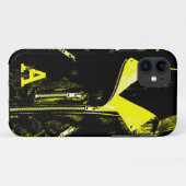 11 Veste en cuir Jaune monogramme iPhone 5 coque (Dos (Horizontal))