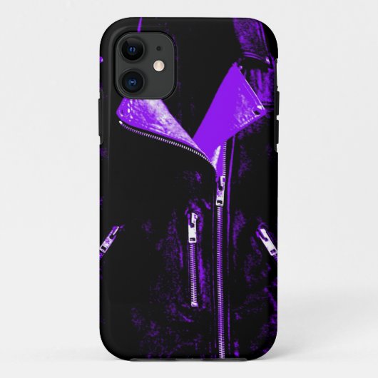 11 Veste en cuir violet iPhone 5 coque (Dos)