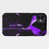 11 Veste en cuir violet iPhone 5 coque (Dos (Horizontal))