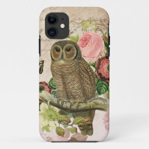 11 Vintage français shabby chic owl iphone 5 coque