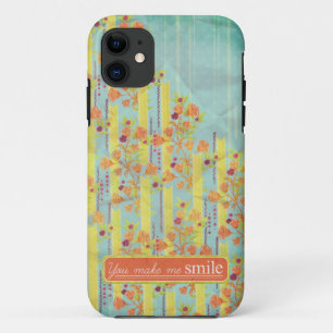 11 Vintage Orange Jaune Azure iPhone 5/5S Coque