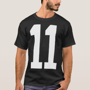 11 Witte Nummer 11 Sportfan Jersey Stijl Premium T-shirt