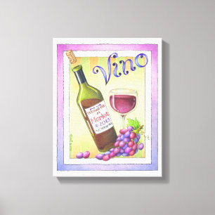 11"X14" CANVASAFDRUK - JE HAD ME AL BIJ MERLOT, WI CANVAS AFDRUK