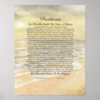 11 x 14 Desiderata Poster op de Golden Ocean Sunse