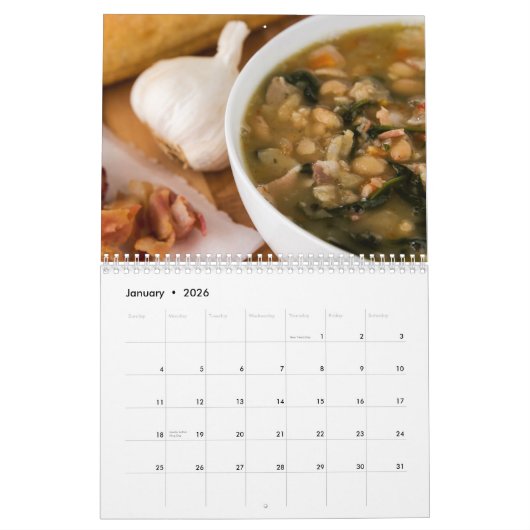 11 x 17 tweepagige kalender voor levensmiddelen va (Jan 2026)