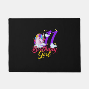 11 Years Old Birthday Girl Gifts Unicorn 11th Birt Deurmat