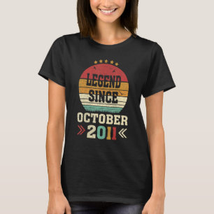 11 Years Old Legend Since October 2011 11th Birth T-shirt