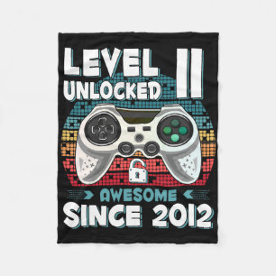 11-yr Bday Son Boy Funny Gamer 11th 11 Year Old Bi Fleece Deken