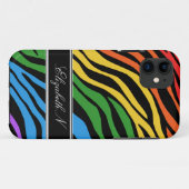 11 Zebra Print Mix Rainbow iPhone 5 Coque (Dos (Horizontal))