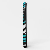 11 Zebra Print Turquoise Mix iPhone 5 Coque (Dos/Gauche)