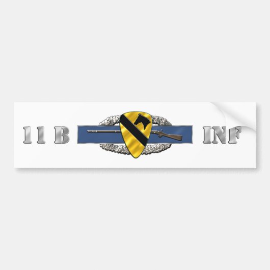 11B 1e Cavalerie divisie Bumpersticker (Voorkant)