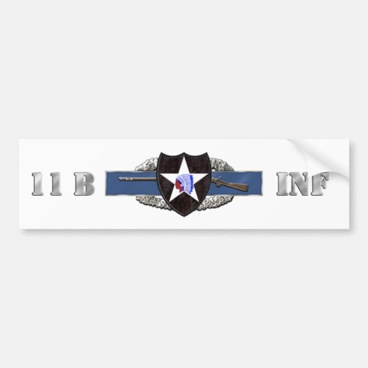 11B 2e infanteriedivisie Bumpersticker (Voorkant)