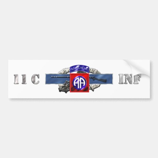 11C 82nd Airborne Division Bumpersticker (Voorkant)