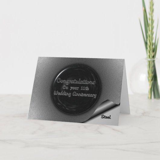 11de huwelijksverjaardag kaart (Voorkant)