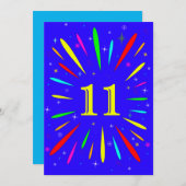 11e aanloopexplosie van de feestdag kaart (Voorkant / Achterkant)