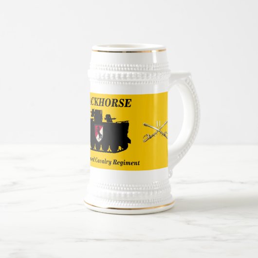 11e ACR ACAV & Sabers White Travel Mug Bierpul (Voorkant rechts)