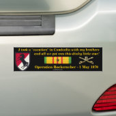 11e ACR Cambodjaanse vaccinatie Bumpersticker (Op auto)