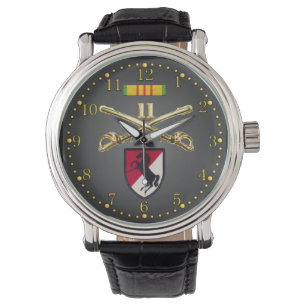 11e ACR Crossed Sabers Ribbon & Patch Watch Horloge
