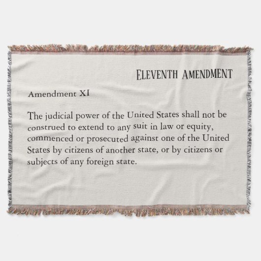 11e amendement grondwet Bill of Rights Deken (Voorkant)