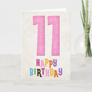 11e anniversaire Bonne carte d'anniversaire Design