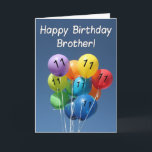 11e Anniversaire Carte ballons colorés Brother<br><div class="desc">Créé à partir d'une photo originale de Studio Porto Sabbia ! Cette carte d'anniversaire de ballons colorés est disponible en tant que carte d'anniversaire spécifique à l'âge de 1 à 12 ans,  dans différentes langues,  pour diverses relations (familiales) spécifiques et comme invitation de fête d'anniversaire.</div>
