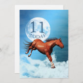 11e anniversaire Esprit cheval invitation de fête (Devant / Derrière)