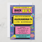 11e anniversaire invitations Throwback Retro 80s (Devant)