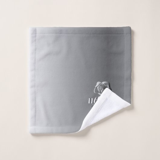 11e anniversaire Mariage Rose en acier (Gant de toilette)