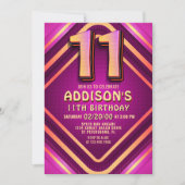 11e anniversaire Neon Invitation (Devant)