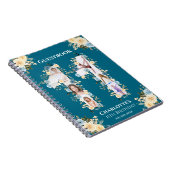 11e anniversaire Photo Turquoise Fleur Jaune Livre (Côté Droit)