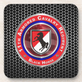 11e Armored Cavalry Regiment "Black Horse" Bier Onderzetter (Voorkant)