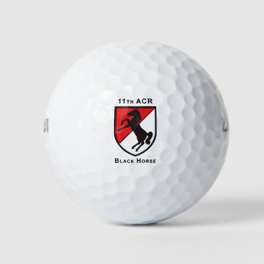 11e Armored Cavalry Regiment "Black Horse" Golfballen (Voorkant)