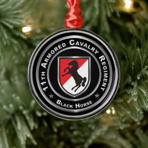 11e Armored Cavalry Regiment Metalen Ornament