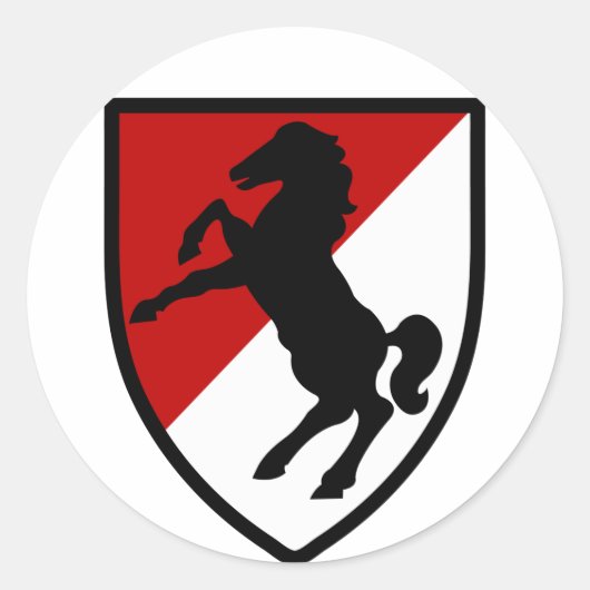 11e Armored Cavalry Regiment Ronde Sticker (Voorkant)