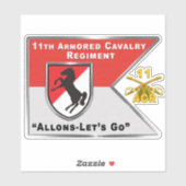 11e Armored Cavalry Regiment Sticker (Vel)