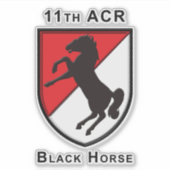 11e Armored Cavalry Regiment Veteran Sticker (Voorkant)