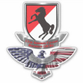 11e Armored Cavalry Regiment Veteran Sticker (Voorkant)