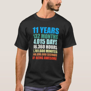 11e Birthday Gift Boy 11 jaar Geweldige T-shirt