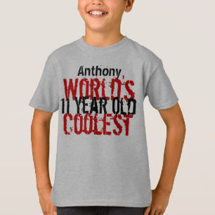 11e Birthday Gift World's koelste 11-jarige jongen T-shirt