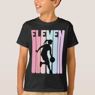 11e Birthday Retro Basketball Player 11 jaar oud T-shirt