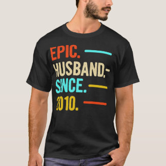 11e bruiloft Jubileum Epic Hus sinds 2010 T-shirt