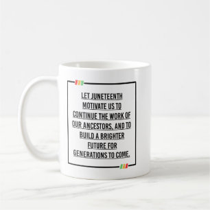 11e citaat, vrijheid van Afrikaans-Amerikaan. Koffiemok