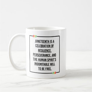 11e citaat, vrijheid van Afrikaans-Amerikaan. Koffiemok