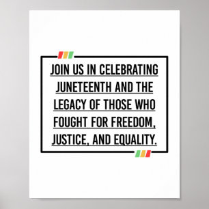 11e citaat, vrijheid van Afrikaans-Amerikaan. Poster