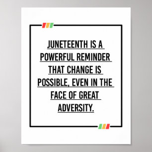 11e citaat, vrijheid van Afrikaans-Amerikaan. Poster