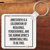 11e citaat, vrijheid van Afrikaans-Amerikaan. Sleutelhanger (Achterkant)