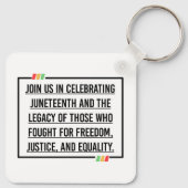 11e citaat, vrijheid van Afrikaans-Amerikaan. Sleutelhanger (Achterkant)