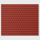 11e (elfde) gebeurtenis Red, Faux Gold Cadeaupapier (Vlak)