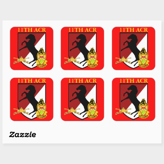 11E ÉTIQUETTES DE CAVALERIE ARMÉE (Feuille)