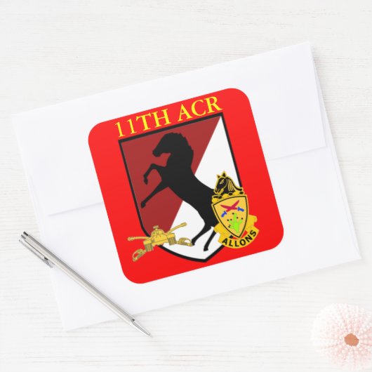 11E ÉTIQUETTES DE CAVALERIE ARMÉE (Enveloppe)